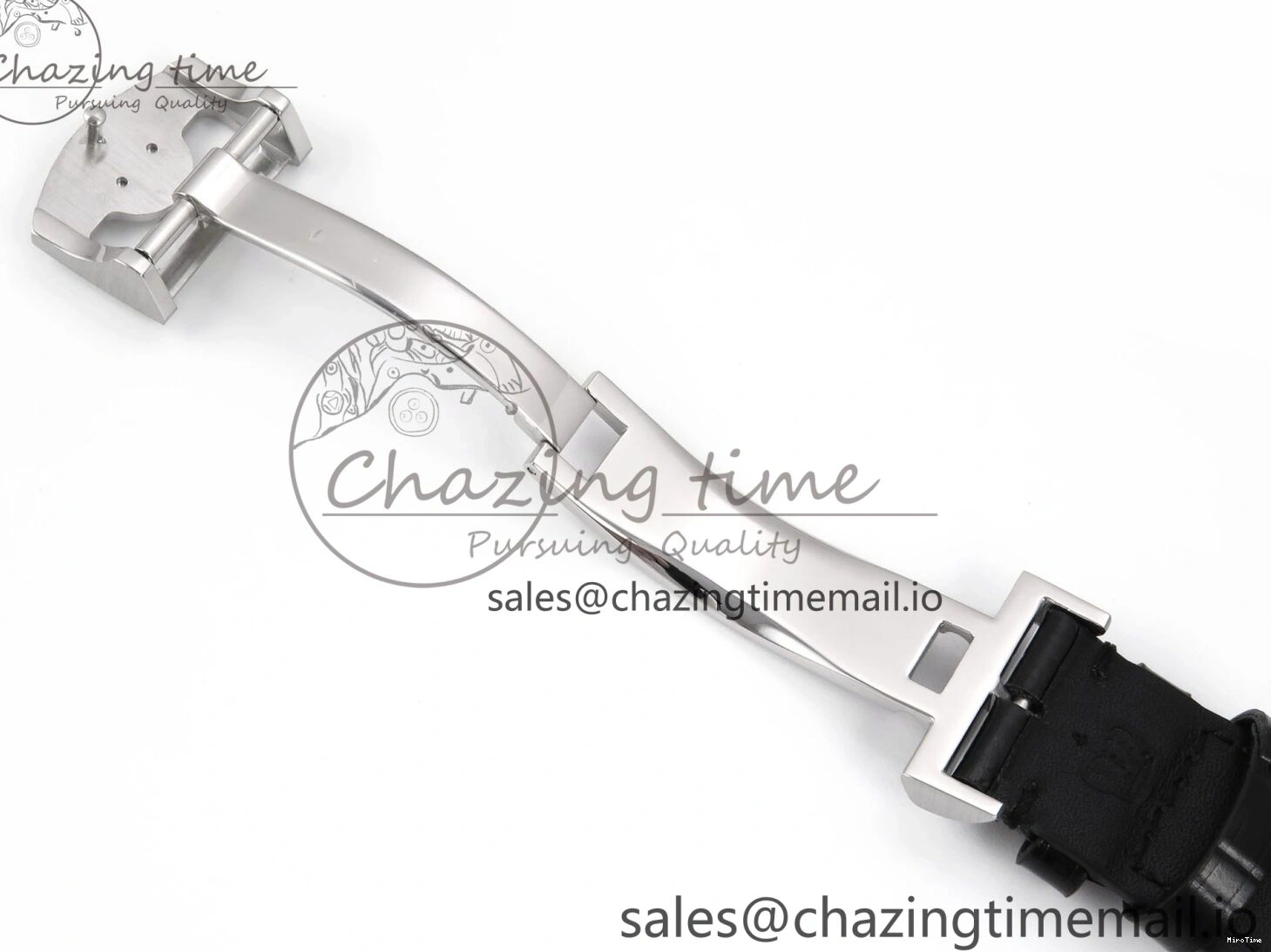 MIROTIME 0308 OnTrend Portugieser Automatic 42mm SS APSF 1:1 Best Edition White RG Dial on Black Leather Strap A 7010